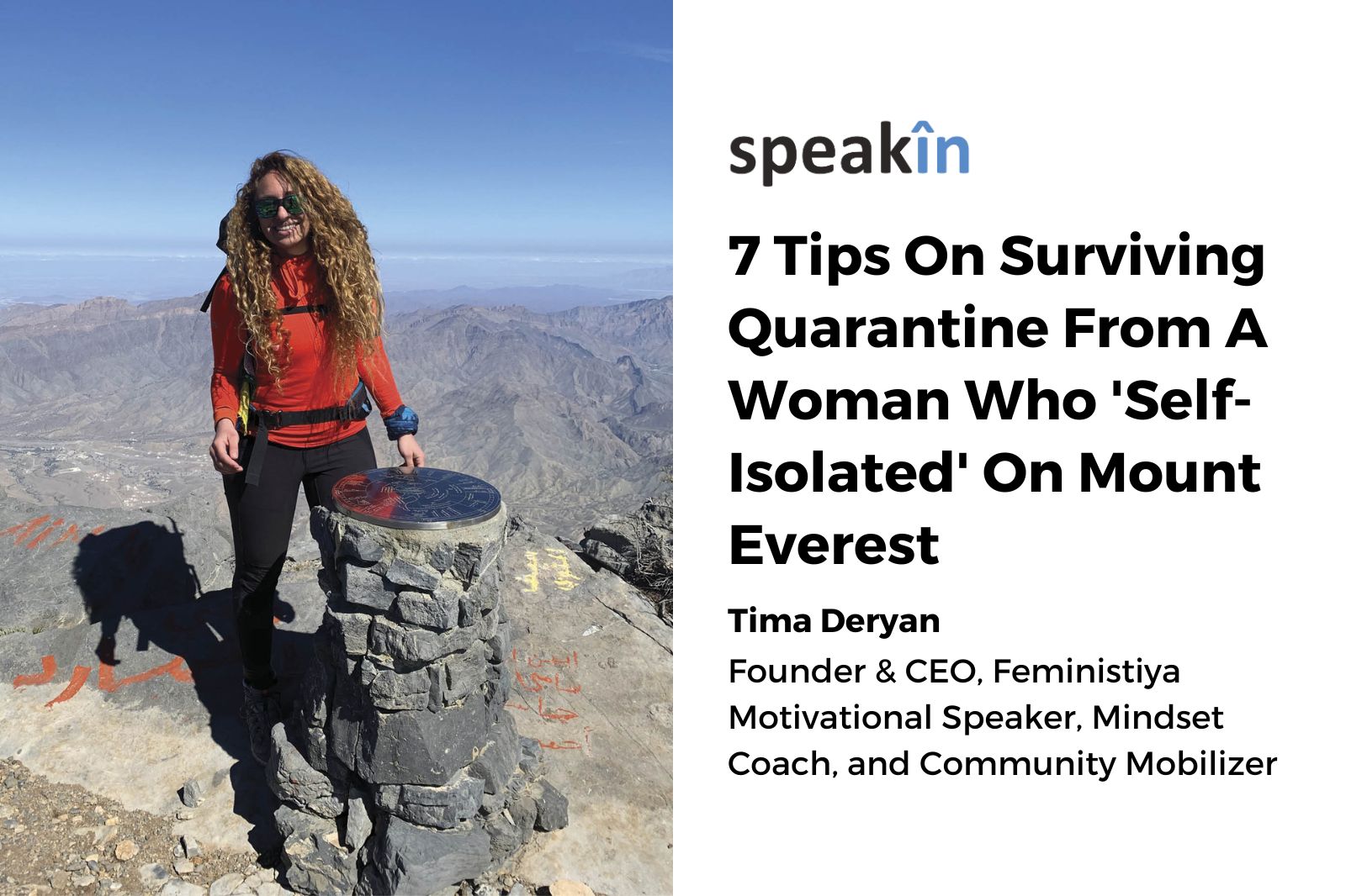7 Tips - Surviving Quarantine From A Woman Who 'Self-Isolated' On Mount Everest