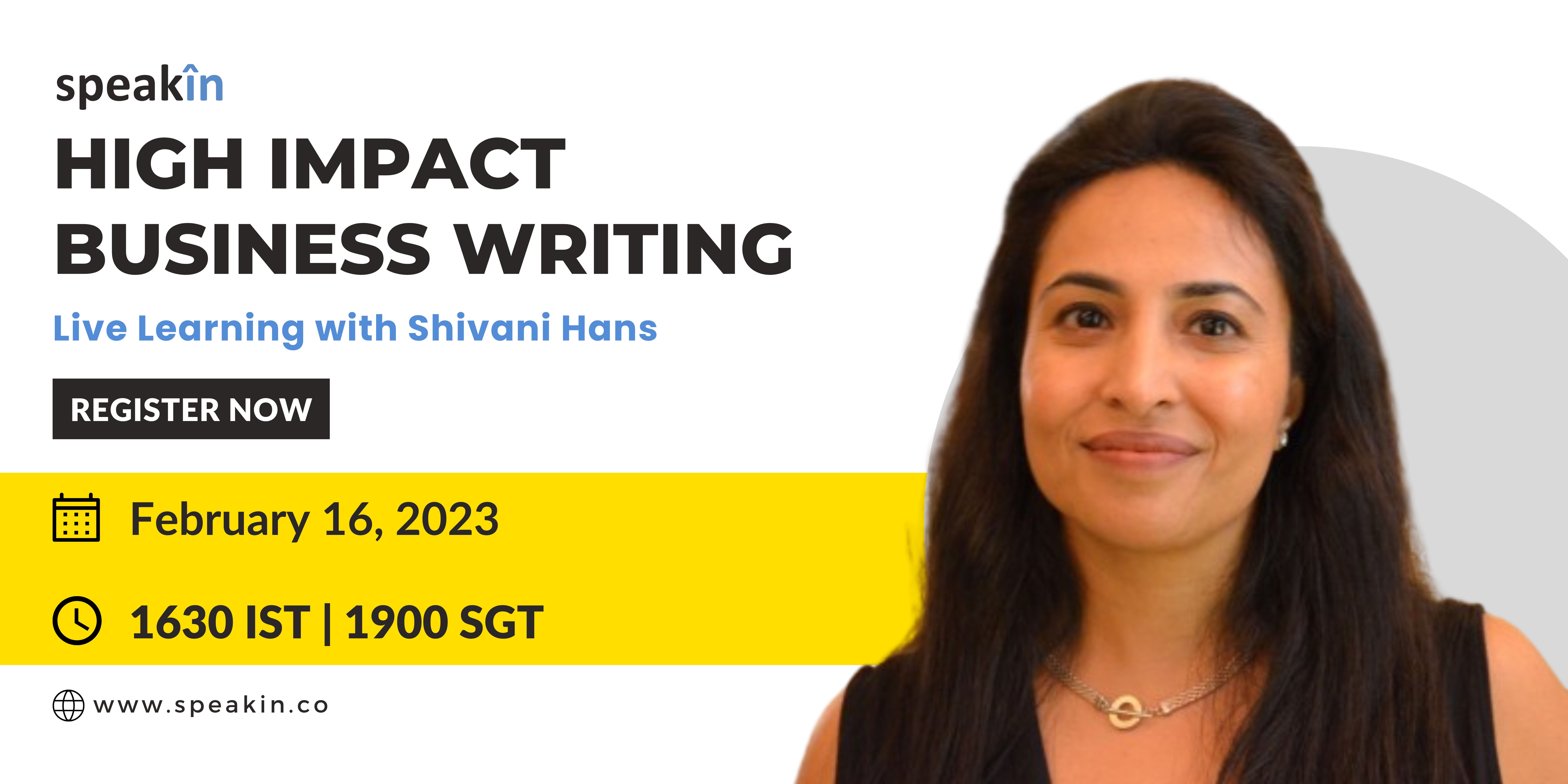 High Impact Business Writing