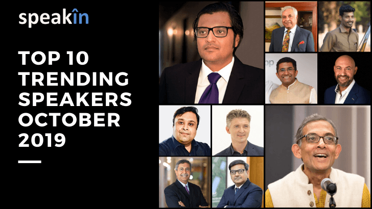 Top 20 trending speakers october 2019